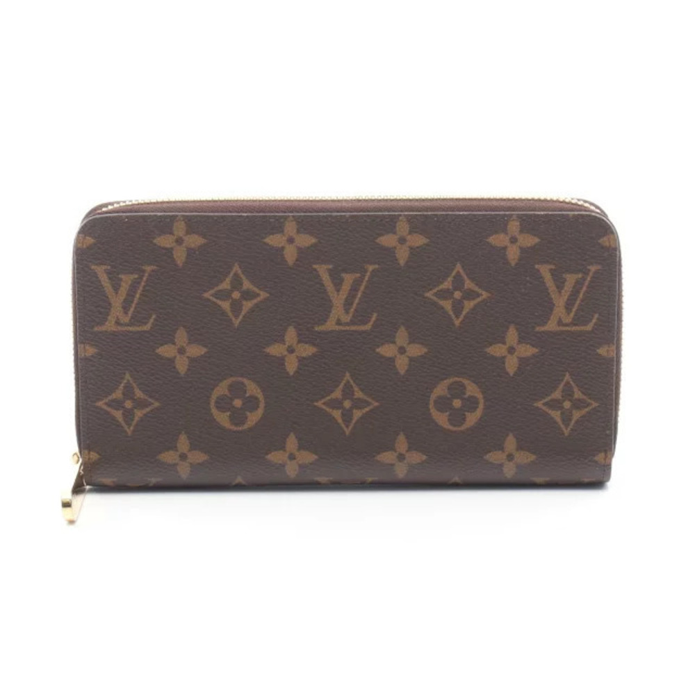 Louis Vuitton Zippy Wallet Monogram Fuschia Pink Round Long Brown Pink